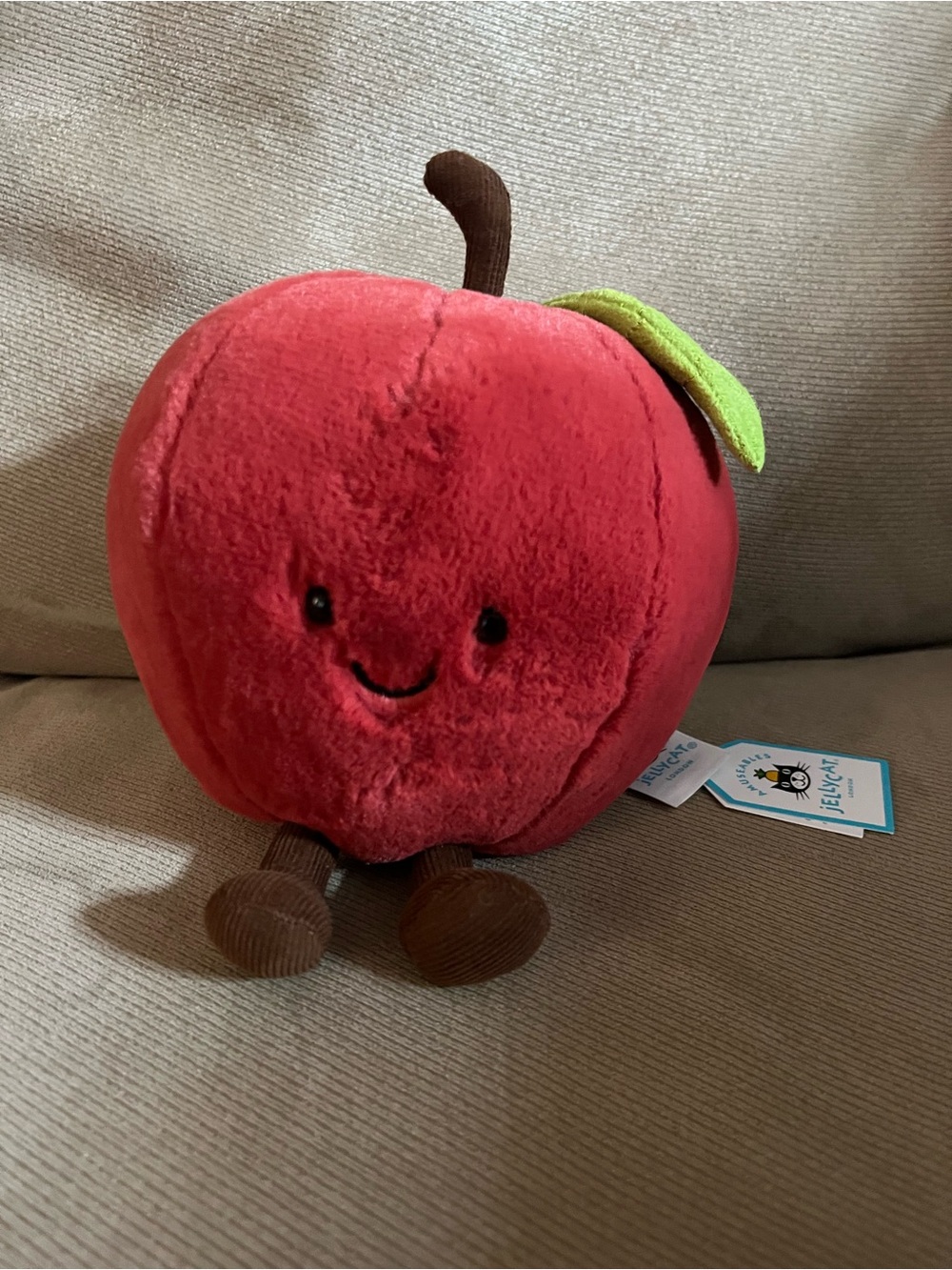 Jellycat Amuseables Apple Plush Stuffed Toy Fruit NWT Authentic
